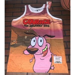 COURAGE COWARDLY DOG Headgear Classics Basketball Jersey‎ ~Never Worn~ XL